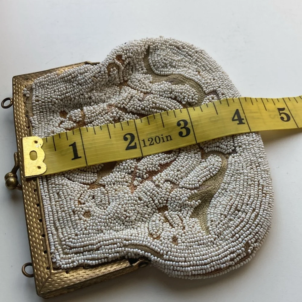 Vintage Beaded Change Purse Seed Beads Made in France authentic original… - Picture 9 of 10